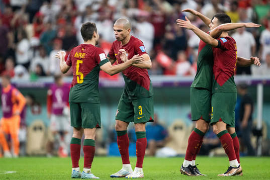Raphael Guerreiro, Pepe, Ruben Dias and Diogo Dalot of