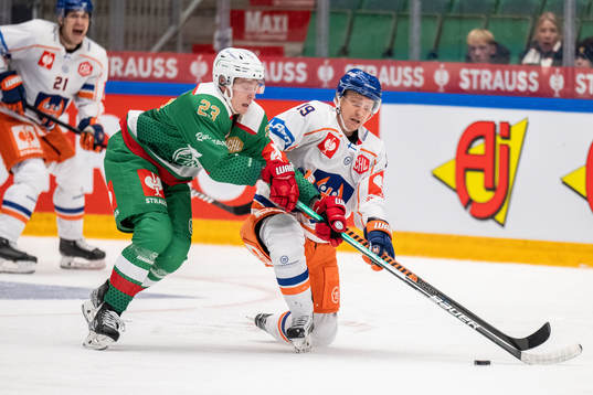 Oliver Tärnström of Rögle and Veli Matti Savinainen of