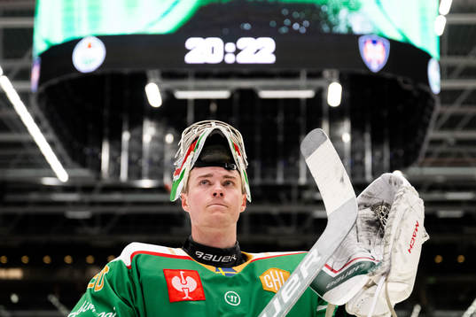 Goalkeeper Calle Clang of Rögle