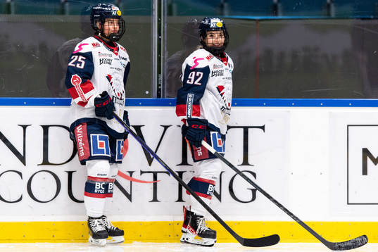 Linköpings Emma Pfeffer och Mallory Rushton