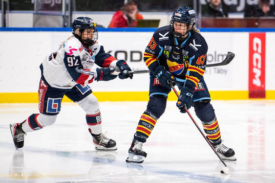 Linköpings Mallory Rushton och Djurgårdens Josefine