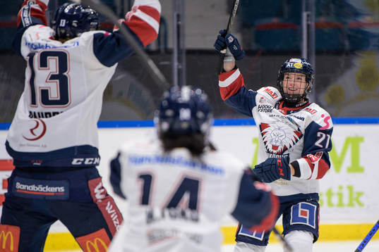Linköpings Madelen Haug Hansen jublar