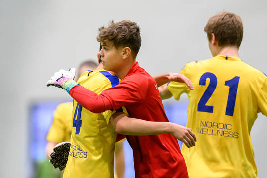 IFK Göteborgs målvakt Linus Dahlgren jublar