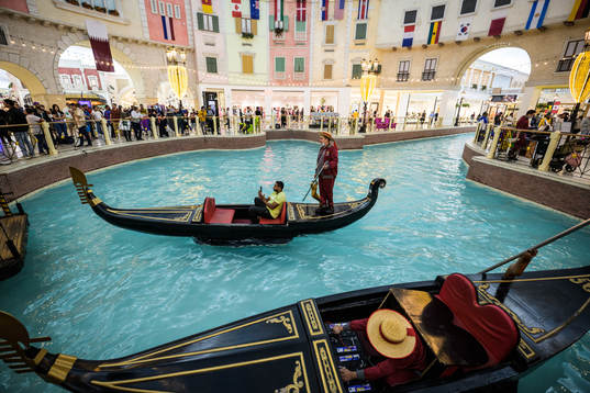 Gondolas at Villaggio Mall