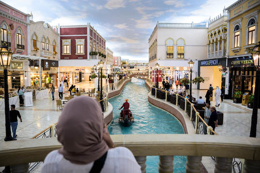 A gondola at Villaggio Mall