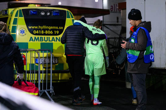 goalkeeper Teagan Micah of Rosengård leaving the stadium