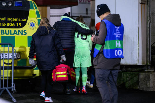 goalkeeper Teagan Micah of Rosengård leaving the stadium