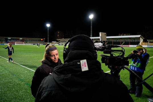 Olivia Schough of Rosengård is interviewed
