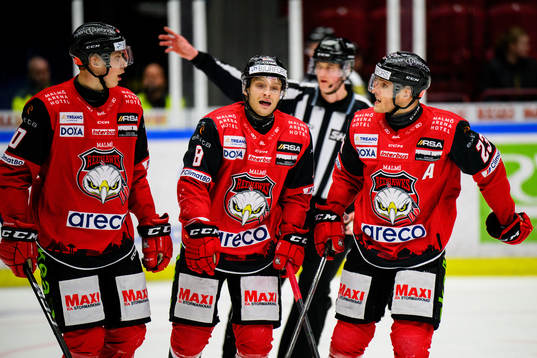 Malmö Redhawks William Von Barnekow, Johan Olofsson och
