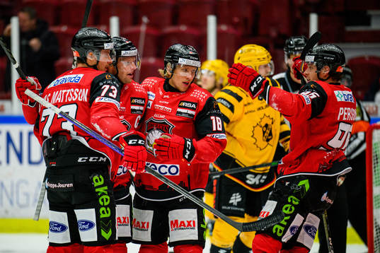 Malmö Redhawks Adam Ollas Mattsson, Carl Söderberg och