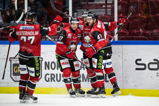 Malmö Redhawks Carl Persson jublar