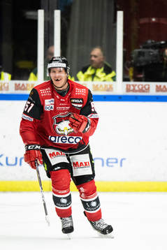 Malmö Redhawks Emil Sylvegård jublar