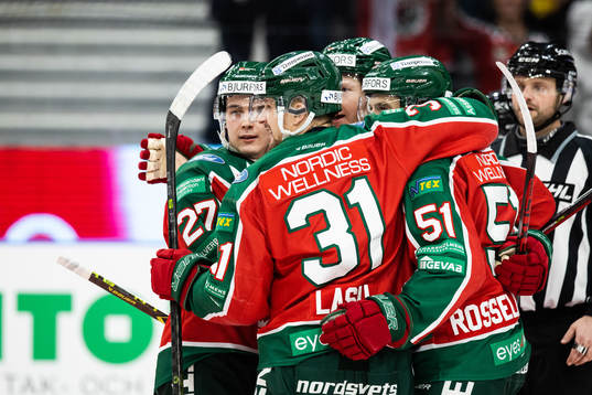 Frölundas Mats Rosseli Olsen jublar