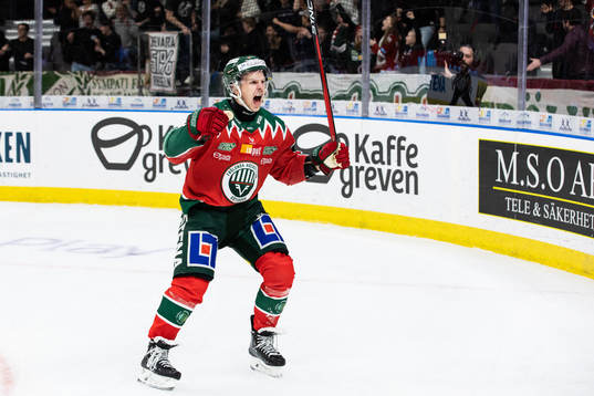 Frölundas Max Friberg jublar