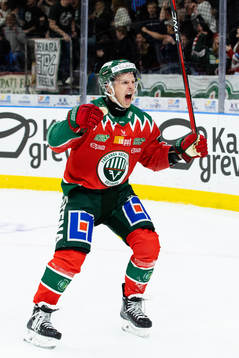 Frölundas Max Friberg jublar