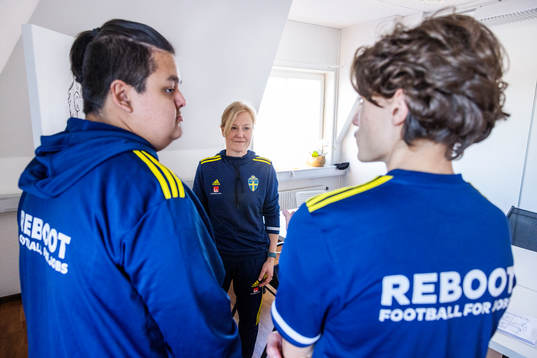 Oliver, Anna Holm och Noah i projektet Reboot