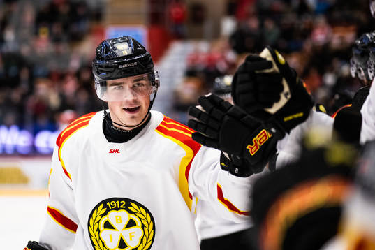 Brynäs Alexander Ljungkrantz jublar