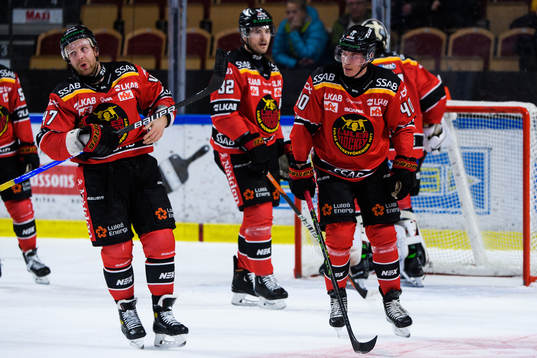 Luleås Leo Komarov, Oscar Engsund och Tomi Sallinen deppar