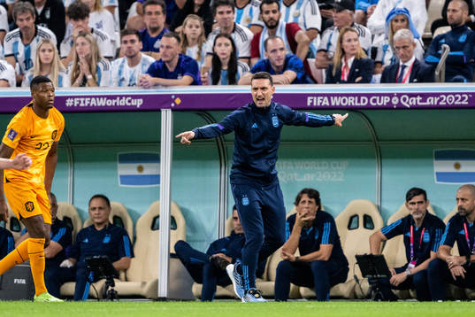Head coach Lionel Scaloni of Argentina