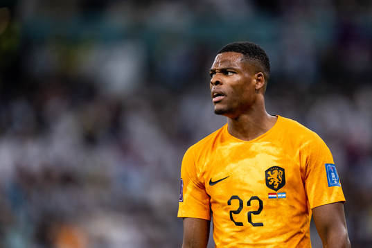 Denzel Dumfries of Netherlands