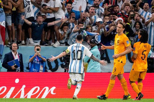 Lionel Messi of Argentina celebrates