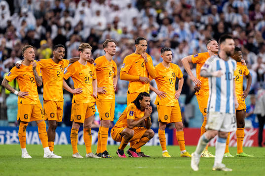 Players of Netherlands looks dejected