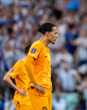 Virgil van Dijk of Netherlands looks dejected