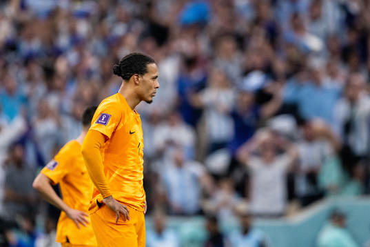 Virgil van Dijk of Netherlands looks dejected
