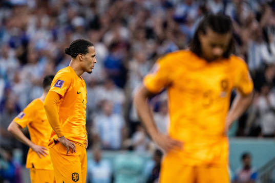 Virgil van Dijk of Netherlands looks dejected