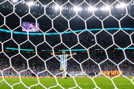 Lionel Messi of Argentina celebrates