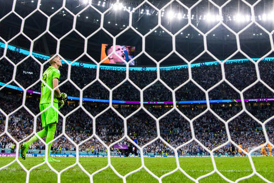 Goalkeeper Andries Noppert of Netherlands looks dejected
