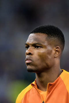 Denzel Dumfries of Netherlands
