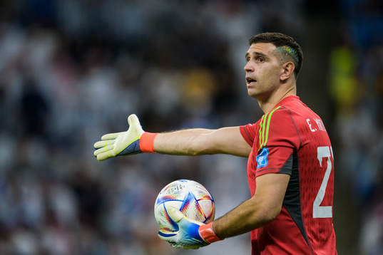 Goalkeeper Emiliano Martinez of Argentina