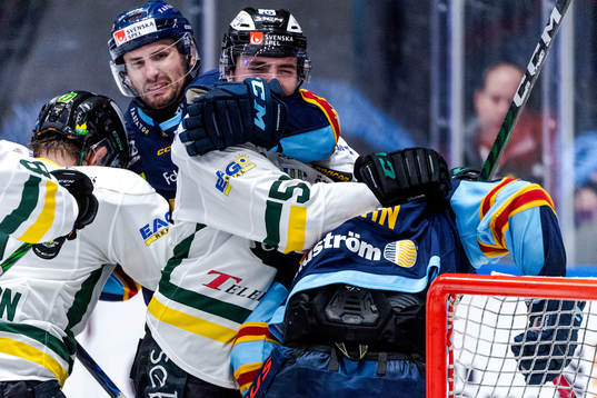Djurgårdens Marcus Kruger och John Norman och Östersunds