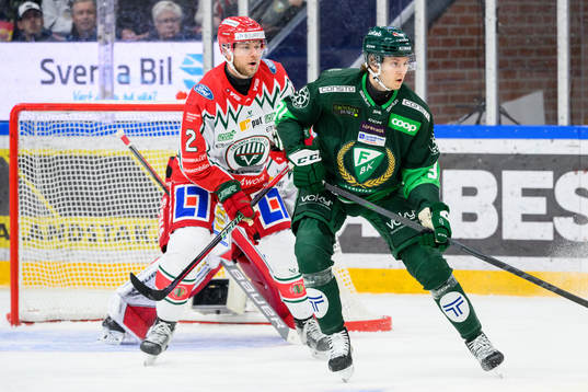 Frölundas Christian Folin och Färjestads Eric Engstrand