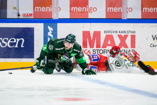 Färjestads Oscar Lawner och Frölundas Ryan Lasch