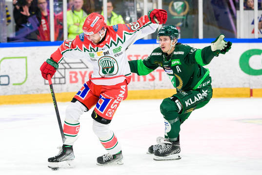 Frölundas Jacob Nilsson och Färjestads Joakim Nygård
