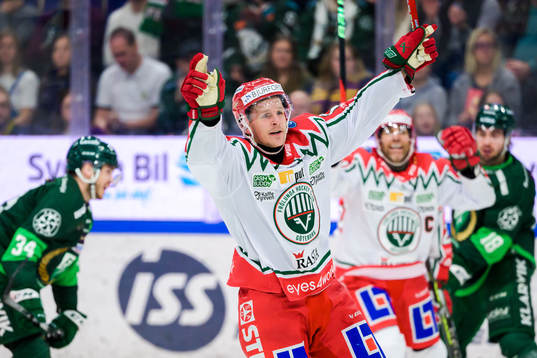 Frölundas Max Friberg jublar
