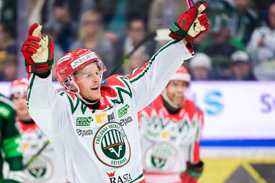 Frölundas Max Friberg jublar