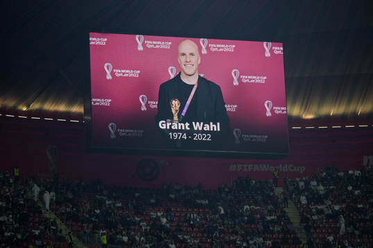 A memorial for the late Grant Wahl