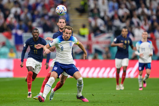 Adrien Rabiot of France and Harry Kane of England