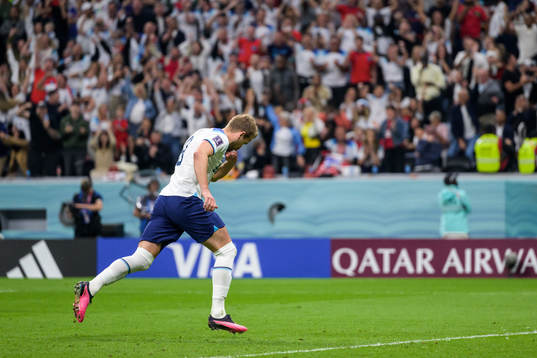 Harry Kane of England celebrates