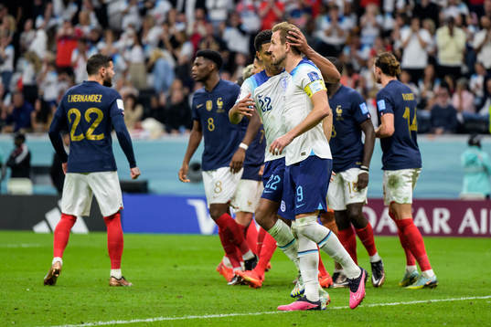 Jude Bellingham with Harry Kane of England as Harry Kane
