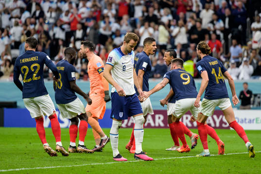 Harry Kane of England looks dejected