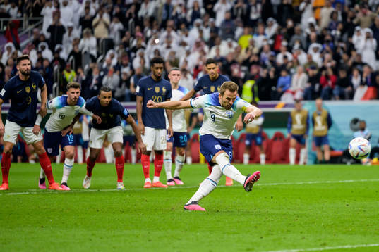 Harry Kane of England with a penalty shot