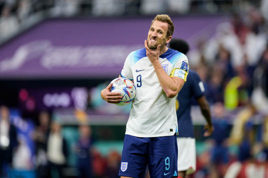 Harry Kane of England looks dejected