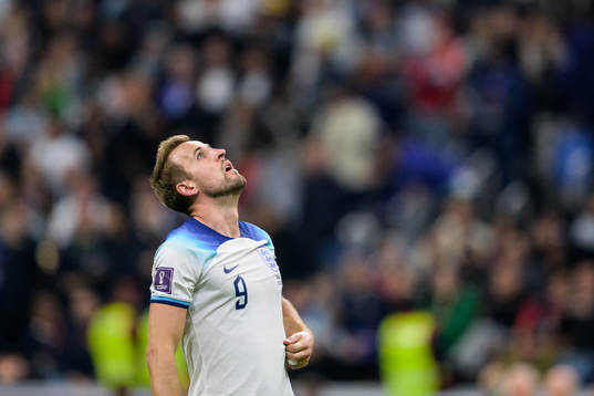 Harry Kane of England looks dejected
