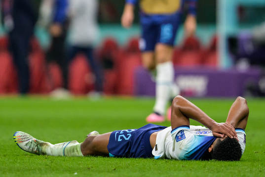 Jude Bellingham of England looks dejected