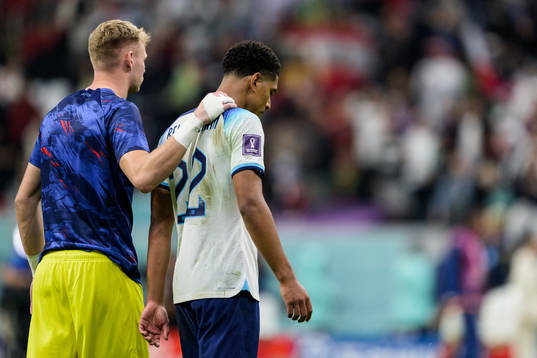 Jude Bellingham of England looks dejected