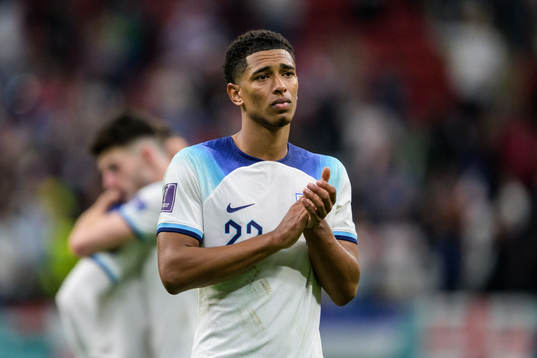 Jude Bellingham of England looks dejected